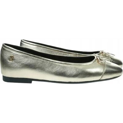 Tommy Hilfiger Baleriny Damskie Złote Ze Skóry 38 T6A Tommy Hilfiger Baleriny Damskie Złote Ze Skóry 38 T6A