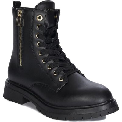 Tommy Hilfiger Botki Damskie Czarne-35 Tommy Hilfiger Botki Damskie Czarne-35