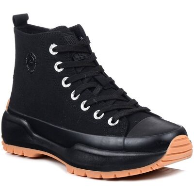 Big Star Shoes Trampki damskie czarne Big Star NN274158 wysokie na platformie-39 Big Star Shoes Trampki damskie czarne Big Star NN274158 wysokie na platformie-39