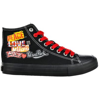 Big Star Shoes Trampki damskie wysokie czarne Big Star OO274A701 Pol and Rock Festival-37 Big Star Shoes Trampki damskie wysokie czarne Big Star OO274A701 Pol and Rock Festival-37