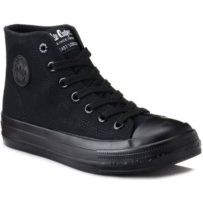 Trampki damskie wysokie klasyczne tekstylne czarne Lee Cooper 0905L -40 Trampki damskie wysokie klasyczne tekstylne czarne Lee Cooper 0905L -40