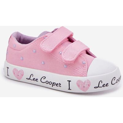 Trampki Dziewczęce Na Rzepy Lee Cooper LCW-25-02-3265K Różowe-26 Trampki Dziewczęce Na Rzepy Lee Cooper LCW-25-02-3265K Różowe-26