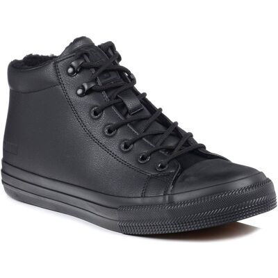 Big Star Shoes Trampki męskie wysokie ocieplane zimowe czarne Big Star OO174607-45 Big Star Shoes Trampki męskie wysokie ocieplane zimowe czarne Big Star OO174607-45