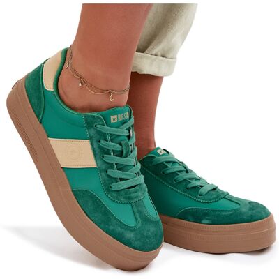 Big Star Shoes Zamszowe Sneakersy Damskie Big Star TT274163 Zielone 41-38 Big Star Shoes Zamszowe Sneakersy Damskie Big Star TT274163 Zielone 41-38