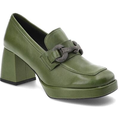 Inny producent Zielone Półbuty Karino Eleganckie Skórzane Buty Na Obcasie Inny producent Zielone Półbuty Karino Eleganckie Skórzane Buty Na Obcasie