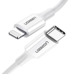 Ugreen kabel przewód USB Typ C - Lightning 3A 0,25 m biały (US171)