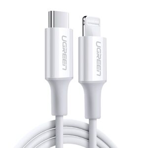 Ugreen kabel przewód USB Typ C - Lightning MFI 1m 3A 18W biały (10493)