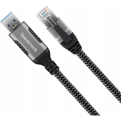 Spacetronik Adapter Kabel Przewód Lan Karta Sieciowa 1gb/s Usb-A Do Rj45 Ethernet 5m Spacetronik Adapter Kabel Przewód Lan Karta Sieciowa 1gb/s Usb-A Do Rj45 Ethernet 5m