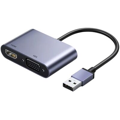Spreest ADAPTER KONWERTER USB 3.0 DO HDMI VGA JACK PRZEJŚCIÓWKA KABEL ROZDZIELACZ Spreest ADAPTER KONWERTER USB 3.0 DO HDMI VGA JACK PRZEJŚCIÓWKA KABEL ROZDZIELACZ