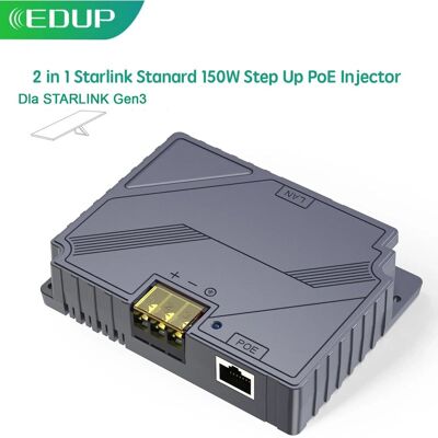 Adapter Poe Injector Starlink Gen3 V3 Do 150w Lan Ethernet Rj45 1gb 1000mb Do Routera Edup Ep-Sk0019 Adapter Poe Injector Starlink Gen3 V3 Do 150w Lan Ethernet Rj45 1gb 1000mb Do Routera Edup Ep-Sk0019