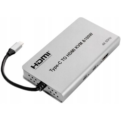 Spacetronik Adapter Przejściówka Usb C Na Hdmi 4k Spu-M17 Multiport 3xusb 3.0 Ethernet Spacetronik Adapter Przejściówka Usb C Na Hdmi 4k Spu-M17 Multiport 3xusb 3.0 Ethernet