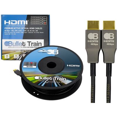 AVPro Edge Bullet Train 20m kabel HDMI 2.1 4K 5K 8K 10K 48Gbps 120 fps/hz 50mA AOC FRL VRR CMP SSF ISF CL2 CL3 AVPro Edge Bullet Train 20m kabel HDMI 2.1 4K 5K 8K 10K 48Gbps 120 fps/hz 50mA AOC FRL VRR CMP SSF ISF CL2 CL3