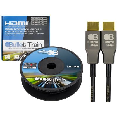 AVPro Edge Bullet Train 30m kabel HDMI 2.1 4K 5K 8K 10K 48Gbps 120 fps/hz 50mA AOC FRL VRR CMP SSF ISF CL2 CL3 AVPro Edge Bullet Train 30m kabel HDMI 2.1 4K 5K 8K 10K 48Gbps 120 fps/hz 50mA AOC FRL VRR CMP SSF ISF CL2 CL3