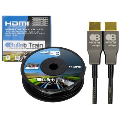 AVPro Edge Bullet Train 40m kabel HDMI 2.1 4K 5K 8K 10K 48Gbps 120 fps/hz 50mA AOC FRL VRR CMP SSF ISF CL2 CL3 AVPro Edge Bullet Train 40m kabel HDMI 2.1 4K 5K 8K 10K 48Gbps 120 fps/hz 50mA AOC FRL VRR CMP SSF ISF CL2 CL3