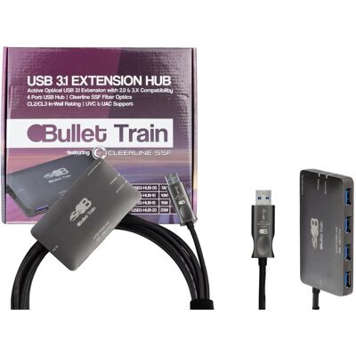 AVPro Edge Bullet Train optyczny kabel SSF USB 3.1 20m z aktywnym HUB'em 5Gbps CL2 CL3 AVPro Edge Bullet Train optyczny kabel SSF USB 3.1 20m z aktywnym HUB'em 5Gbps CL2 CL3