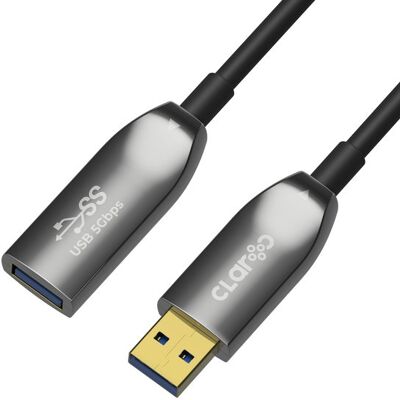 Claroc Kabel optyczny USB-A M-F Gbps 15m Claroc Kabel optyczny USB-A M-F Gbps 15m