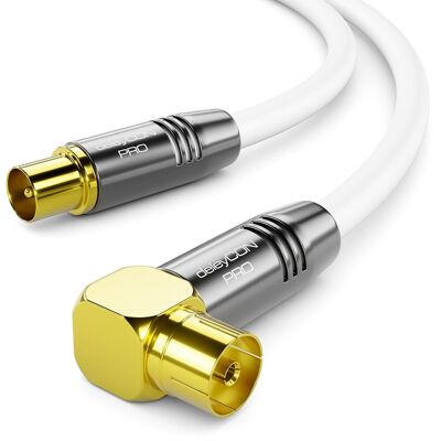 Inny producent deleyCON 15m 4K TV Kabel Antenowy - 4K Ultra-HD Full HD HDTV - 1x Kątowy - Kabel Koncentryczny - Wtyk IEC (prosty) do Gniazdo IEC (90° Grad) - Metal.. Inny producent deleyCON 15m 4K TV Kabel Antenowy - 4K Ultra-HD Full HD HDTV - 1x Kątowy - Kabel Koncentryczny - Wtyk IEC (prosty) do Gniazdo IEC (90° Grad) - Metal..