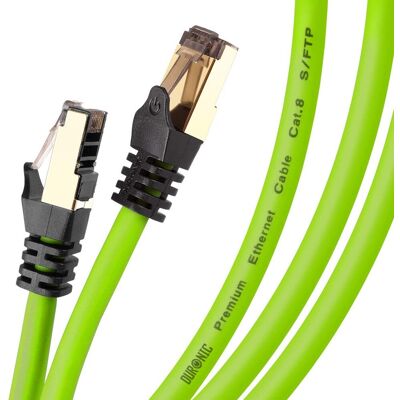 Duronic CAT8 GN 3m Kabel sieciowy LAN S/FTP zielony transmisja 40GB skrętka ethernet pachcord Duronic CAT8 GN 3m Kabel sieciowy LAN S/FTP zielony transmisja 40GB skrętka ethernet pachcord