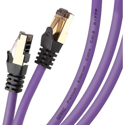 Duronic CAT8 PE 5m Kabel sieciowy S/FTP fioletowy LAN transmisja 40GB skrętka pachcord Ethernet Duronic CAT8 PE 5m Kabel sieciowy S/FTP fioletowy LAN transmisja 40GB skrętka pachcord Ethernet