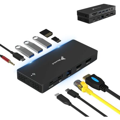HUB USB-C 12w1 HDMI 2.1 DP 1.6 8K 4K DisplayPort MST STACJA DOKUJĄCA 100W REAGLE HUB USB-C 12w1 HDMI 2.1 DP 1.6 8K 4K DisplayPort MST STACJA DOKUJĄCA 100W REAGLE