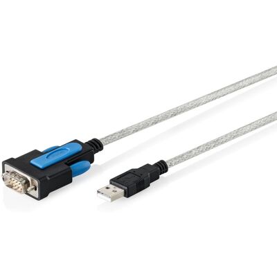 Kabel adapter DIGITUS USB 2.0 do RS232 (DB9), Chipset FTDI (FT232RNL), PVC, Transparentny, Mocowanie na śruby, 1.8m Kabel adapter DIGITUS USB 2.0 do RS232 (DB9), Chipset FTDI (FT232RNL), PVC, Transparentny, Mocowanie na śruby, 1.8m