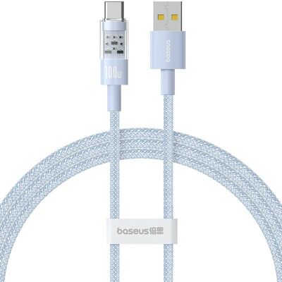 Kabel ładowania szybkie USB A do USB C Baseus Gem - 1m - Niebieski Kabel ładowania szybkie USB A do USB C Baseus Gem - 1m - Niebieski