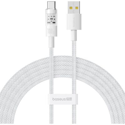 Baseus P10373002211-01 Kabel Danych Gem - USB do Type-C - 2m - Biały Księżyc - Kabel ładowania Baseus P10373002211-01 Kabel Danych Gem - USB do Type-C - 2m - Biały Księżyc - Kabel ładowania