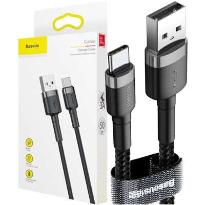 Kabel Baseus Usb-A Do Usb-C Typ C Qc 3.0 3a Mocny Przewód W Oplocie 0,5m Kabel Baseus Usb-A Do Usb-C Typ C Qc 3.0 3a Mocny Przewód W Oplocie 0,5m