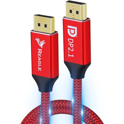 Reagle Kabel Displayport 2.1 Dp 8k 120hz 4k 320hz 240hz Freesync Gsync 80gbps 3m Reagle Kabel Displayport 2.1 Dp 8k 120hz 4k 320hz 240hz Freesync Gsync 80gbps 3m