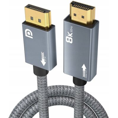 PAWONIK KABEL DISPLAYPORT - HDMI 2.1 ADAPTER DP 8K 4K120HZ PAWONIK KABEL DISPLAYPORT - HDMI 2.1 ADAPTER DP 8K 4K120HZ