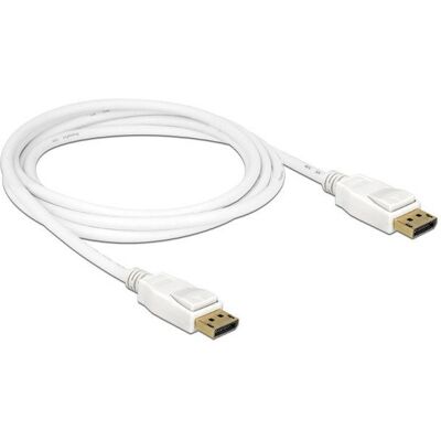 Kabel Displayport M/m 20 Pin V1.2 2m 4k Biały Delock Em Kabel Displayport M/m 20 Pin V1.2 2m 4k Biały Delock Em