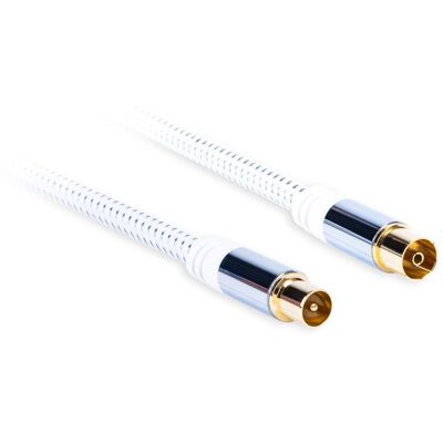 AQ - Acoustique Quality Kabel koncentryczny antenowy AQ, antenowa (męska) - antenowa (żeńska), 1,5 m AQ - Acoustique Quality Kabel koncentryczny antenowy AQ, antenowa (męska) - antenowa (żeńska), 1,5 m