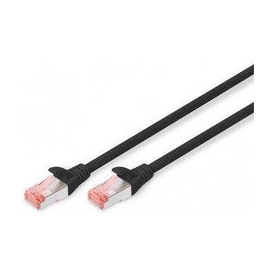 Digitus Kabel krosowy (patch cord) RJ45-RJ45, kat.6, S/FTP, AWG 27/7, LSOH, 0.5m, czarny, 1szt Digitus Kabel krosowy (patch cord) RJ45-RJ45, kat.6, S/FTP, AWG 27/7, LSOH, 0.5m, czarny, 1szt