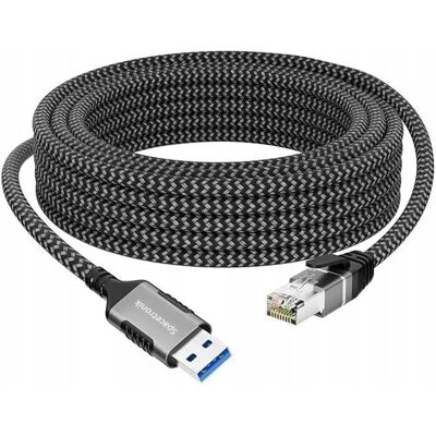 Spacetronik Kabel Lan Sieciowy Usb 3.0 Do Rj45 Wbudowana Karta Sieciowa 1000mb/s 2m Spacetronik Kabel Lan Sieciowy Usb 3.0 Do Rj45 Wbudowana Karta Sieciowa 1000mb/s 2m