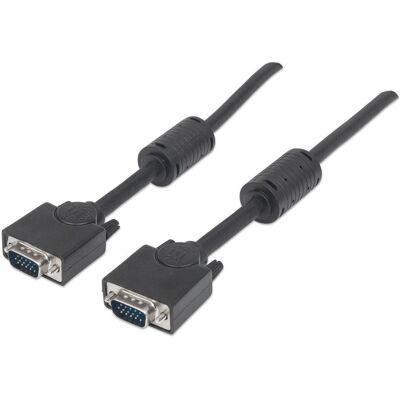 Kabel Monitorowy Manhattan Svga D-Sub 15m/15m Z Ferrytem 10m. Kabel Monitorowy Manhattan Svga D-Sub 15m/15m Z Ferrytem 10m.