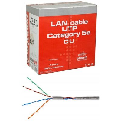 Conotech Kabel Przewód Sieciowy UTP LAN Miedź Skrętka 305m Conotech Kabel Przewód Sieciowy UTP LAN Miedź Skrętka 305m