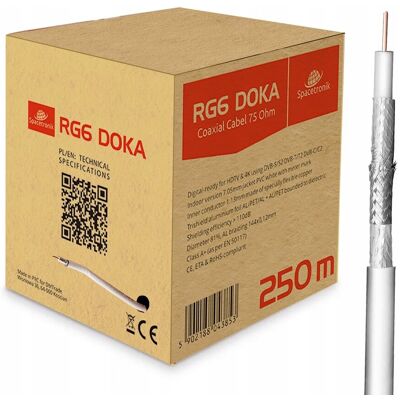 Kabel Rg6 Spacetronik Doka 4k 113 Cu Trishield 250 Kabel Rg6 Spacetronik Doka 4k 113 Cu Trishield 250
