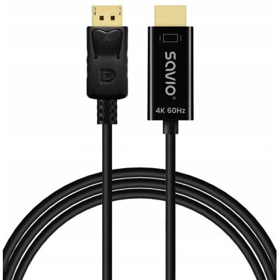 Kabel Savio Cl-189 Displayport Do Hdmi 4k 60 Hz Kabel Savio Cl-189 Displayport Do Hdmi 4k 60 Hz