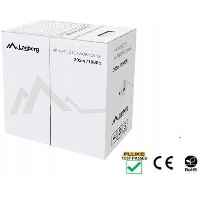 Inny producent Kabel sieciowy Lanberg LAN UTP kat-5E 305m drut miedź czarny Inny producent Kabel sieciowy Lanberg LAN UTP kat-5E 305m drut miedź czarny