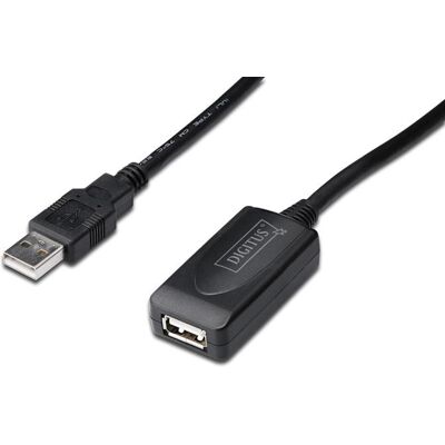 Kabel USB AM - USB AF DIGITUS DA-73101, 15 m Kabel USB AM - USB AF DIGITUS DA-73101, 15 m