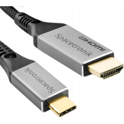 Kabel Usb-C 3.1 Hdmi Spacetronik Kch-Spa030 3m Przewód 4k 60hz Przejściówka Kabel Usb-C 3.1 Hdmi Spacetronik Kch-Spa030 3m Przewód 4k 60hz Przejściówka