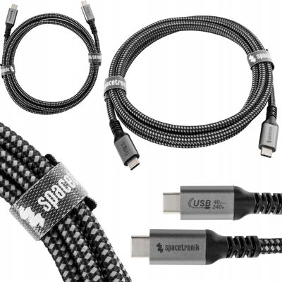 Kabel Usb-C Na Usb-C 4.0 40gbit/s Spacetronik 1.8m Przewód W Oplocie Kabel Usb-C Na Usb-C 4.0 40gbit/s Spacetronik 1.8m Przewód W Oplocie