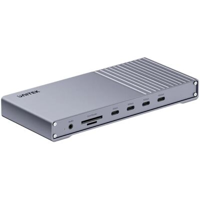 Potrójna stacja dokująca USB4 40Gb/,zasilacz 120W Unitek Potrójna stacja dokująca USB4 40Gb/,zasilacz 120W Unitek