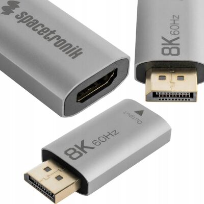 Przejściówka Adapter Gniazdo Małe Displayport Na Hdmi 8k 60hz Spacetronik Przejściówka Adapter Gniazdo Małe Displayport Na Hdmi 8k 60hz Spacetronik