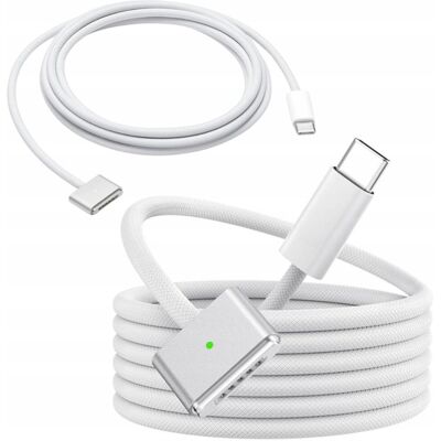 Zamiennik/inny QIKtech Kabel przewód MagSafe 3 - USB-C 140W do MacBook / Pro / Air Magnetyczny 2m Biały Zamiennik/inny QIKtech Kabel przewód MagSafe 3 - USB-C 140W do MacBook / Pro / Air Magnetyczny 2m Biały