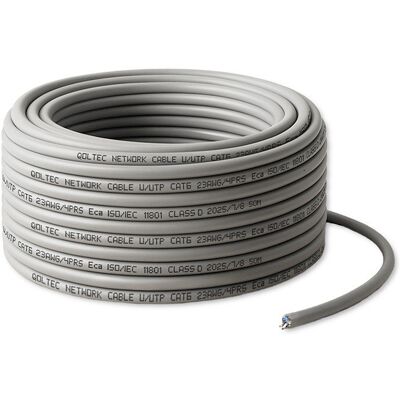 Qoltec Kabel Patchcord sieciowy skrętka UTP Miedziany Cu CAT6 High speed 1Gb/s LAN 50m szary Qoltec Kabel Patchcord sieciowy skrętka UTP Miedziany Cu CAT6 High speed 1Gb/s LAN 50m szary