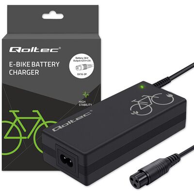Qoltec Szybka Ładowarka do roweru elektrycznego 36V 42V 2A 3P-GX16 +kabel zasilający Qoltec Szybka Ładowarka do roweru elektrycznego 36V 42V 2A 3P-GX16 +kabel zasilający