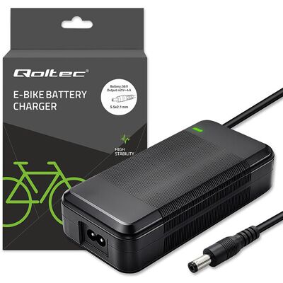 Qoltec Szybka Ładowarka Do Roweru Skutera Elektrycznego 36v 42v 4a 5.5*2.1 +kabel Zasilający Qoltec Szybka Ładowarka Do Roweru Skutera Elektrycznego 36v 42v 4a 5.5*2.1 +kabel Zasilający