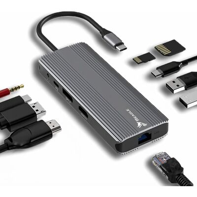 Reagle Hub Usb-C 10w1 Displayport 1.4 Hdmi 2.1 8k 4k 144hz Display Port M1 Reagle Hub Usb-C 10w1 Displayport 1.4 Hdmi 2.1 8k 4k 144hz Display Port M1