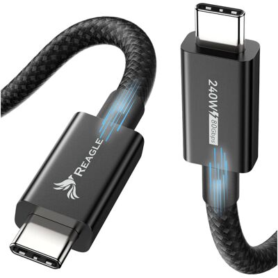 REAGLE Kabel THUNDERBOLT 5 USB-C PD 240W 16K 80 Gbps USB4, Macbook Pro 14 16 2m REAGLE Kabel THUNDERBOLT 5 USB-C PD 240W 16K 80 Gbps USB4, Macbook Pro 14 16 2m